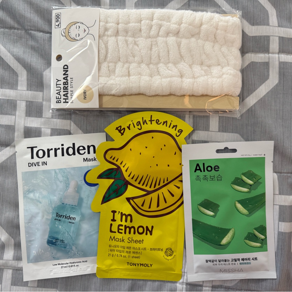 NWT beauty hair and and 3 face masks